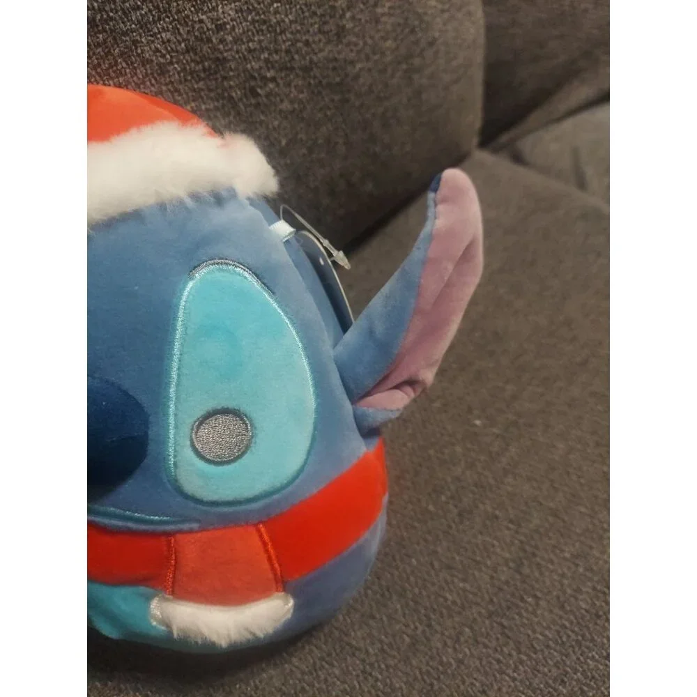 Disney Squishmallow Stitch‎ With Christmas Santa Hat 8